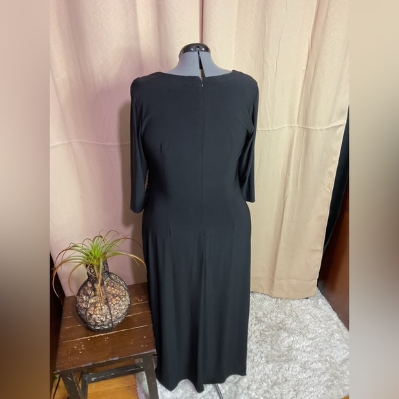 R&M Richards Black 3/4” Sleeve Sequin Dress - Picture 8 of 14